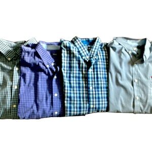 Four men’s Izod button-down shirts